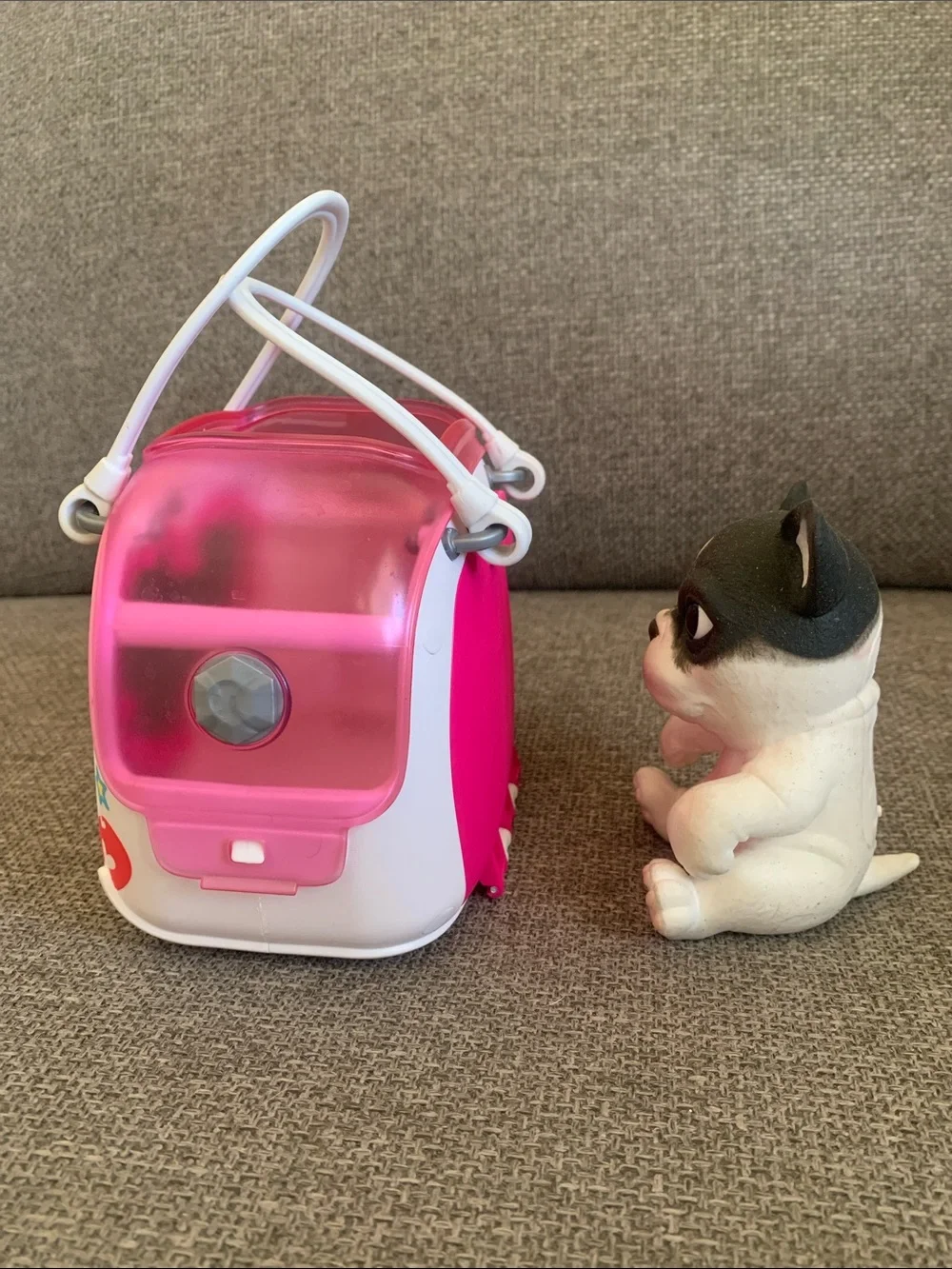 Little Live Pets French Bulldog Electronic Toy with Pet Carrier Playset Works